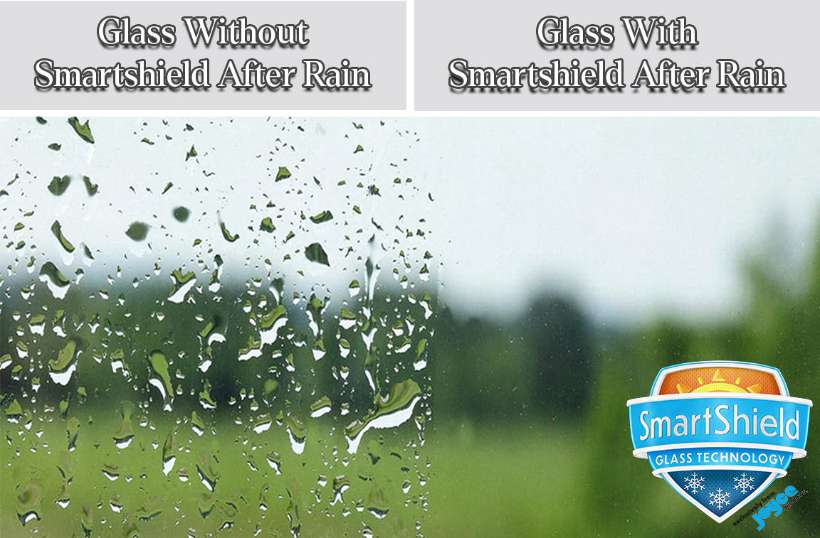 SmartShield Glass is formulated with a powerful cleaning coat that helps reduce dirt and debris particles to provide windows with a naturally cleaner view.